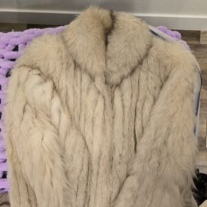 Saga Furs Cream Fox Fur Jacket